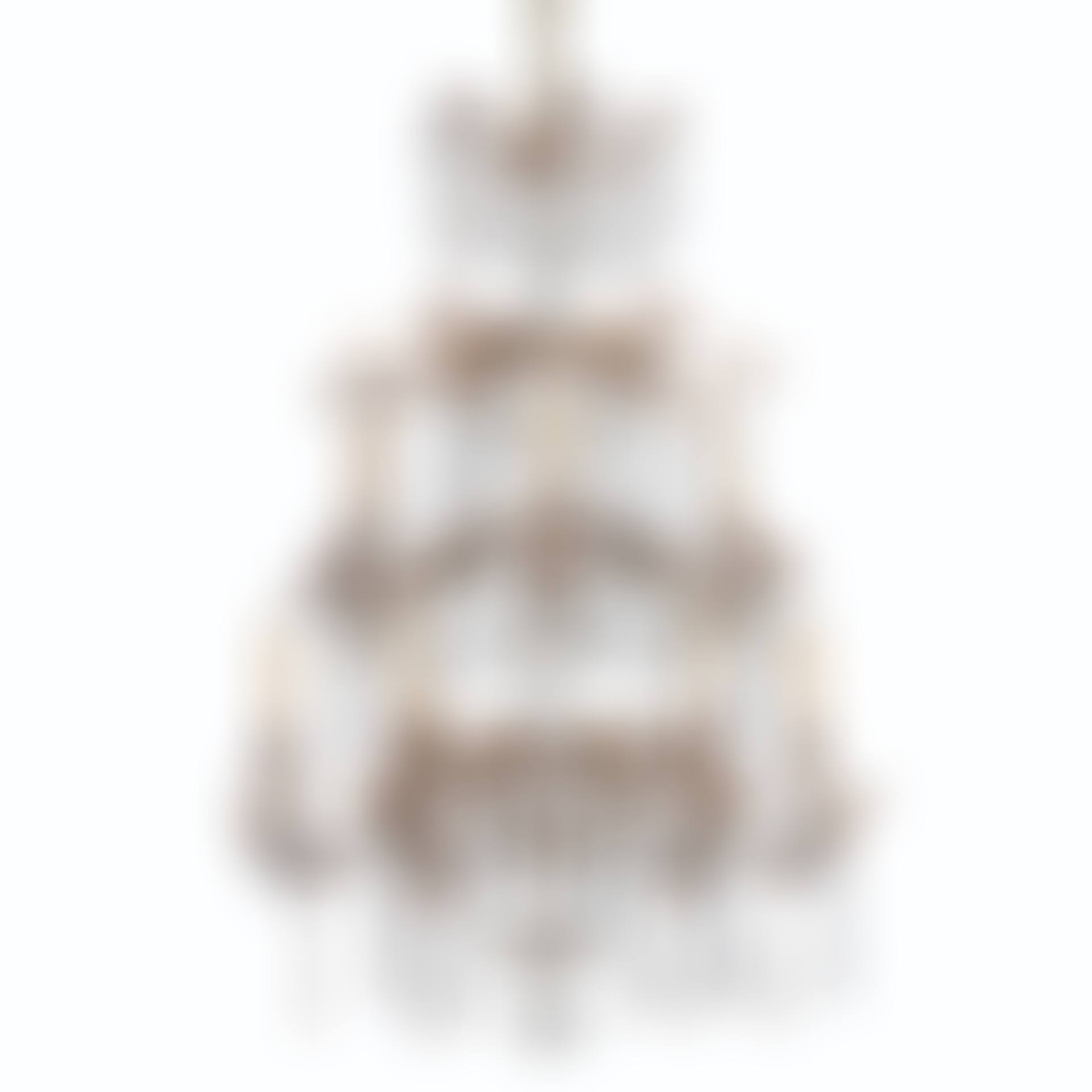 AN ITALIAN CUT, MOULDED AND BLOWN GLASS, TOLE AND GOLD-PAINTED METAL NINE-LIGHT CHANDELIER (preview)