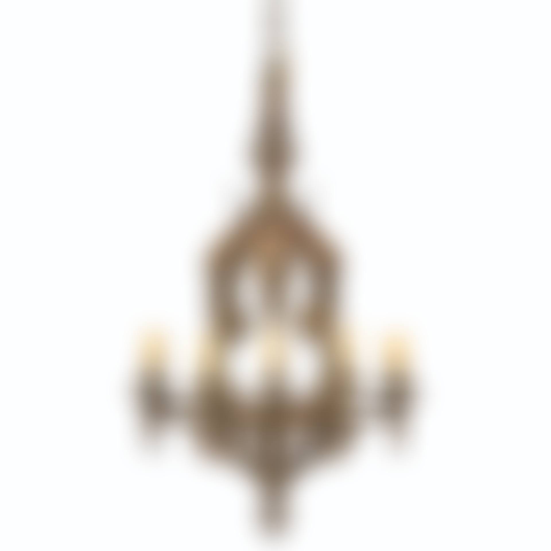 AN ORIENTALIST BRASS AND POLYCHROME ENAMEL TWELVE-LIGHT CHANDELIER (preview)