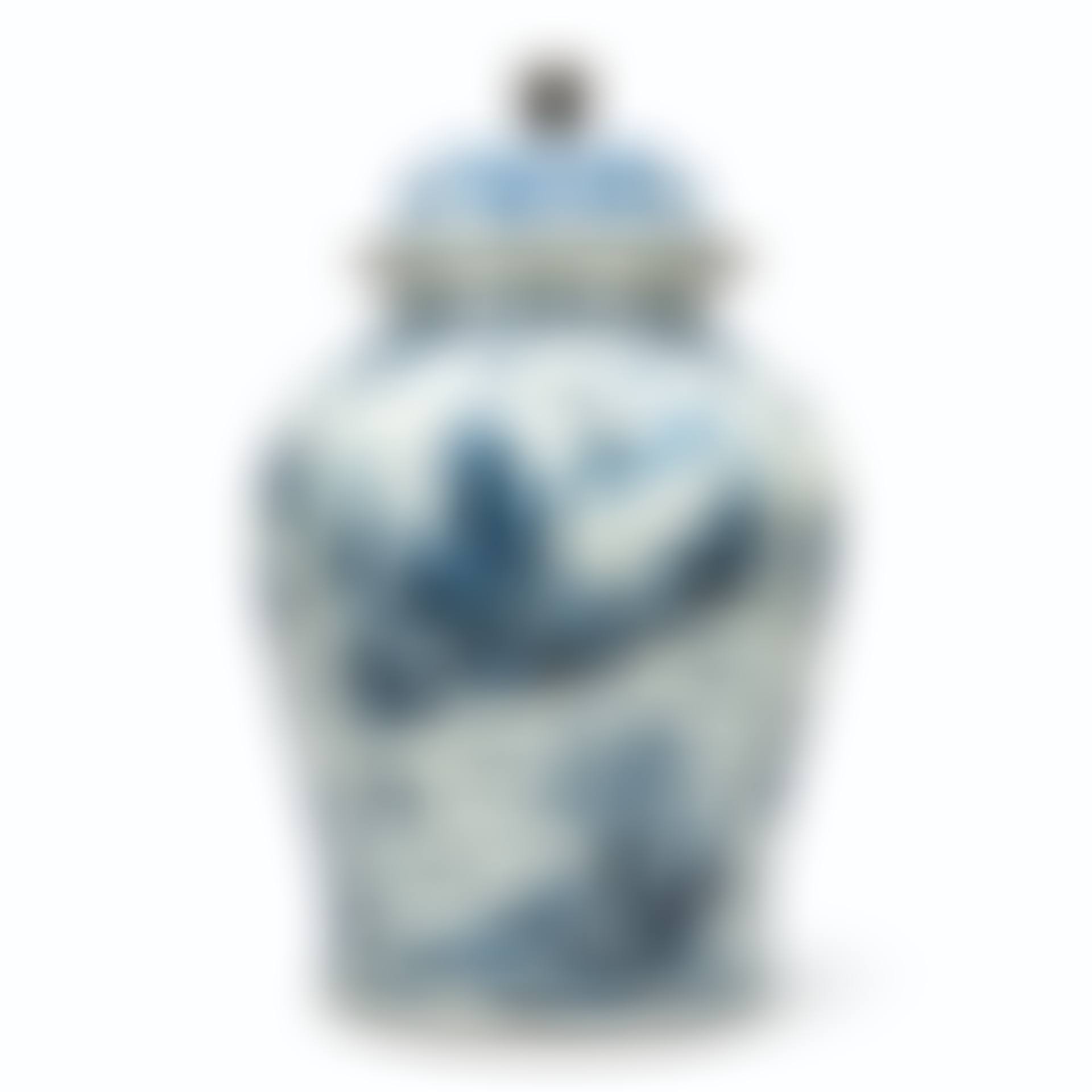 A CHINESE BLUE AND WHITE LARGE BALUSTER VASE AND COVER  (preview)