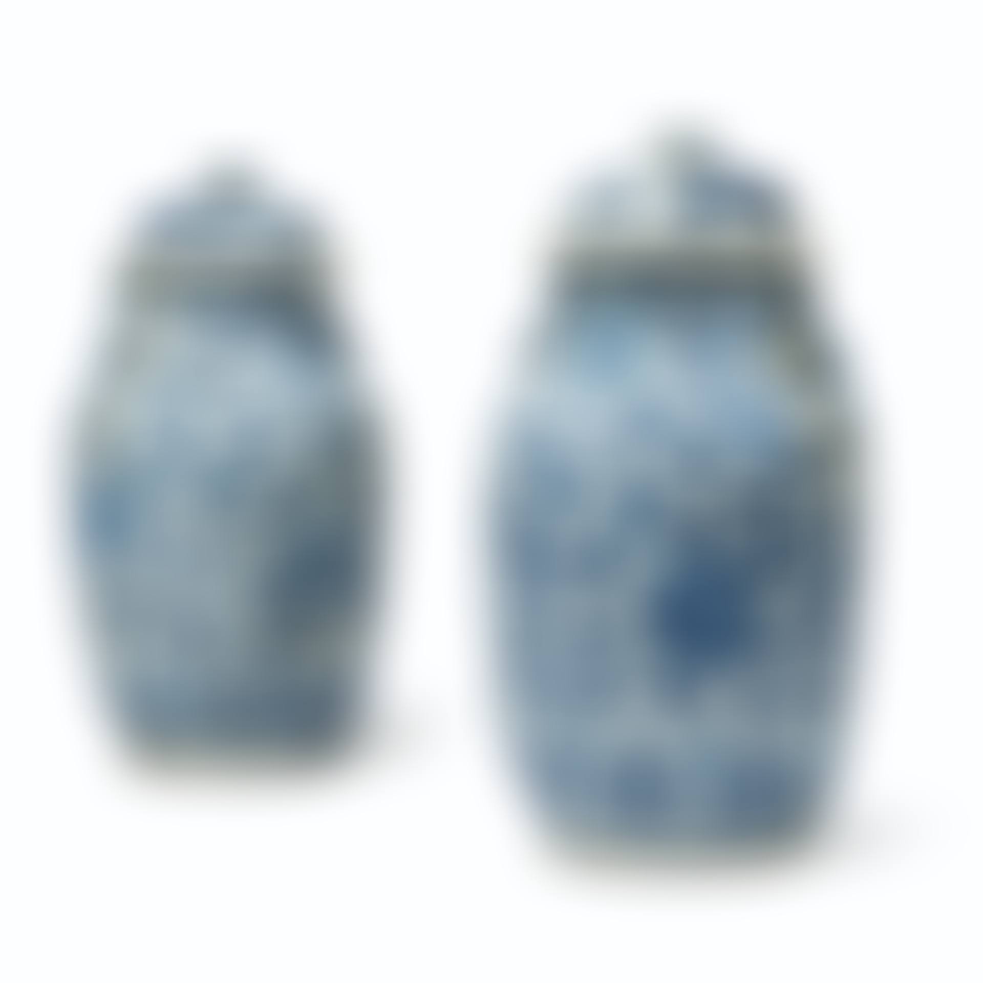 A PAIR OF CHINESE BLUE AND WHITE PORCELAIN BALUSTER VASES AND COVERS (preview)
