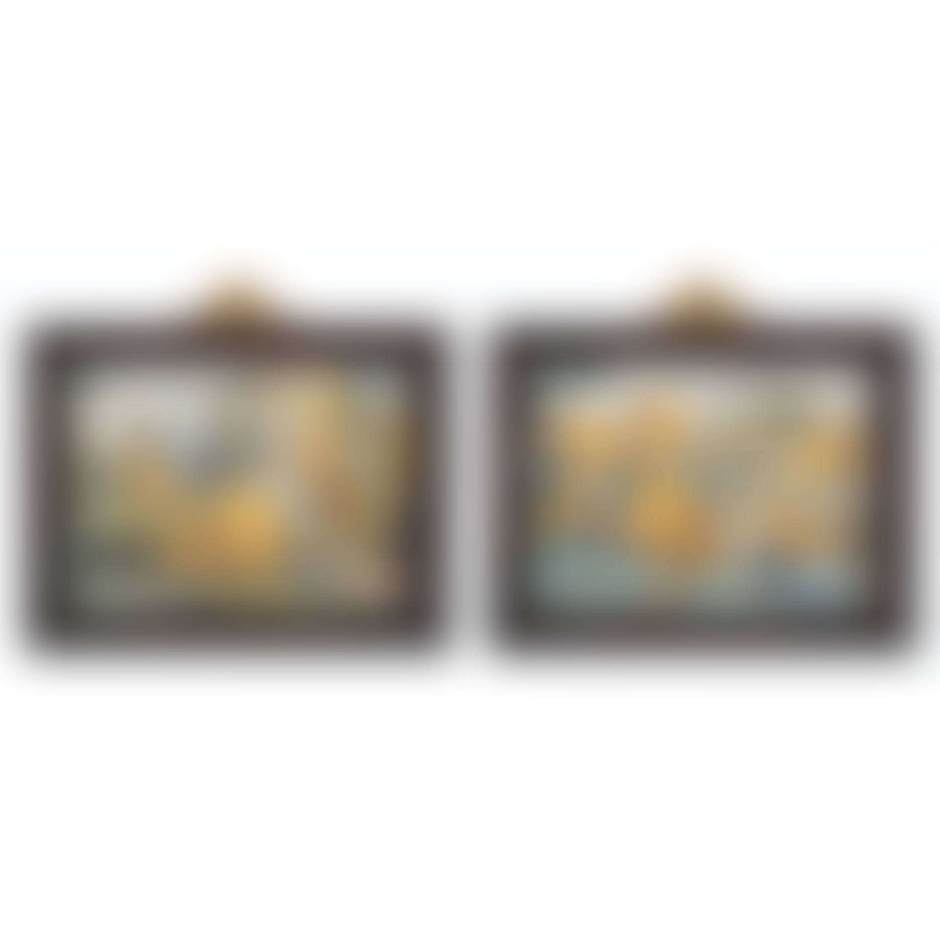 A PAIR OF CASTELLI MAIOLICA RECTANGULAR PLAQUES  (preview)