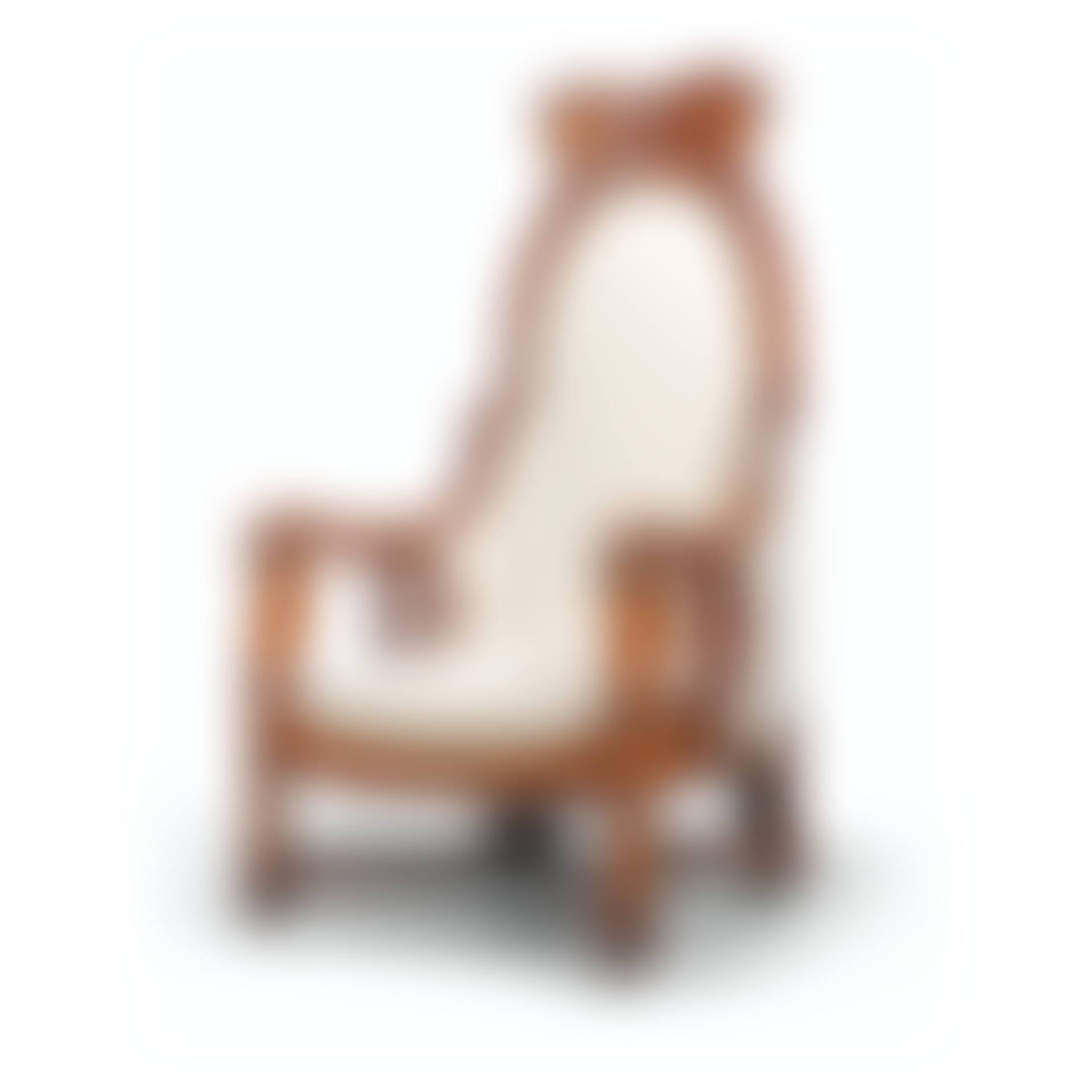 A NORTH EUROPEAN PADOUK AND MAPLE THRONE CHAIR (preview)