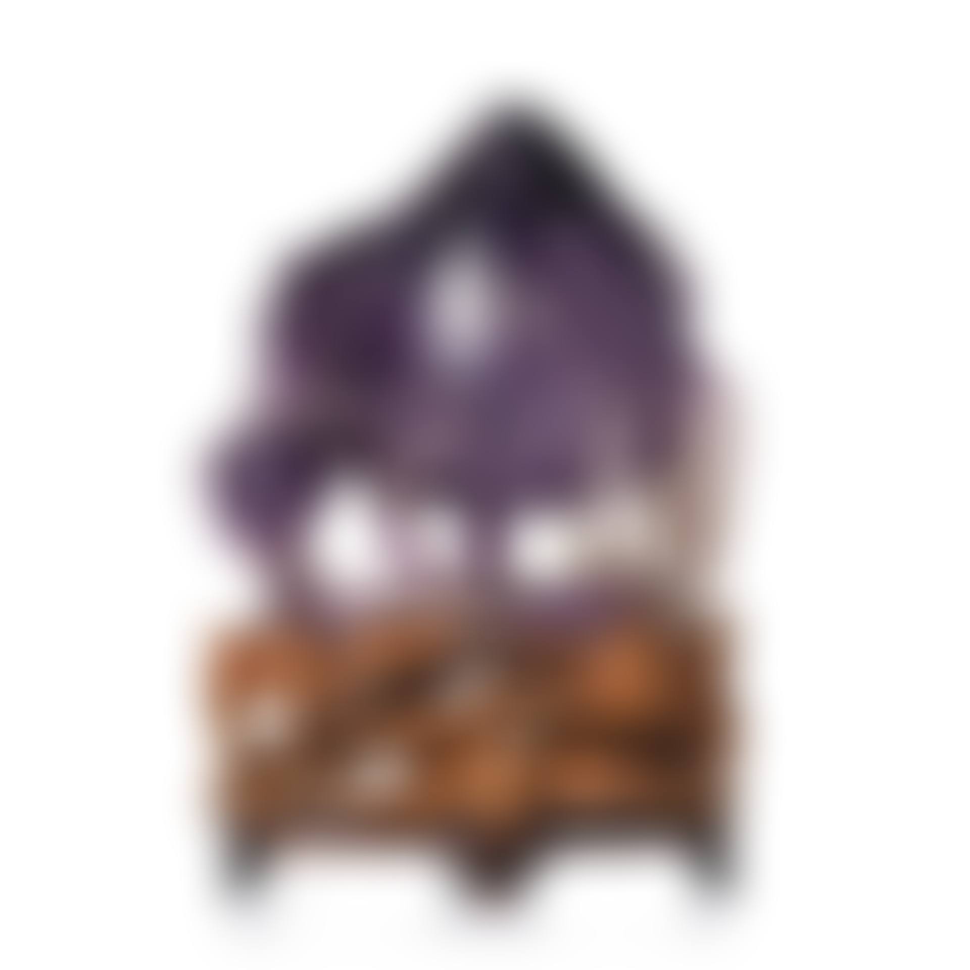 A purple amethyst peach stone sculpture (preview)