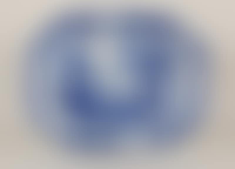 A Wedgwood blue and white well dish with port scene (preview)