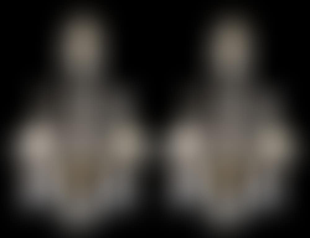 Pair of Crystal & Silvered Metal Four-Light Chandeliers (preview)