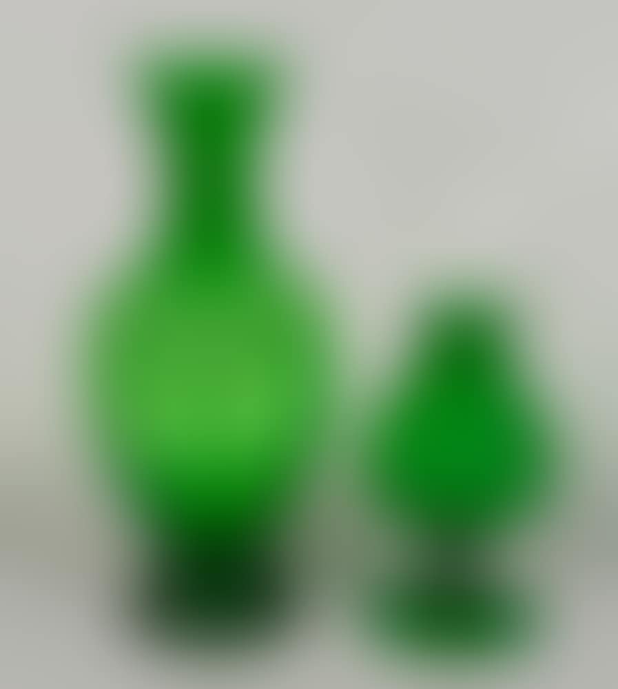 transparent green glass vases (preview)