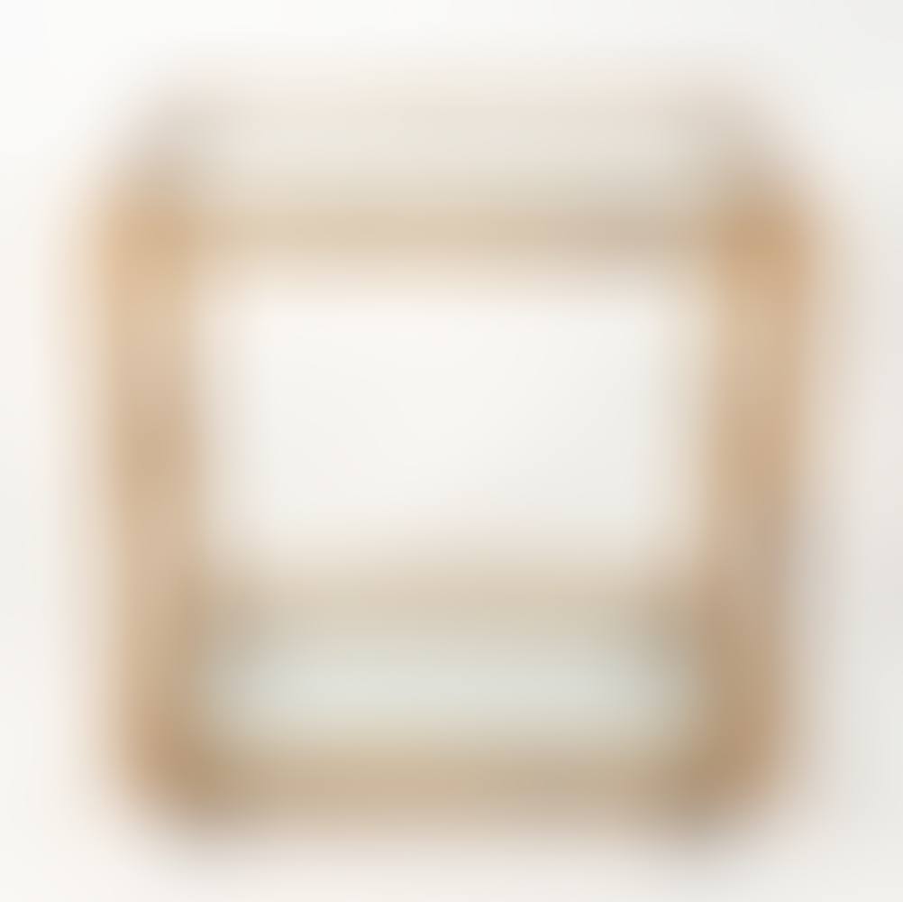 Wicker food trolley on wheels, glass shelves (preview)