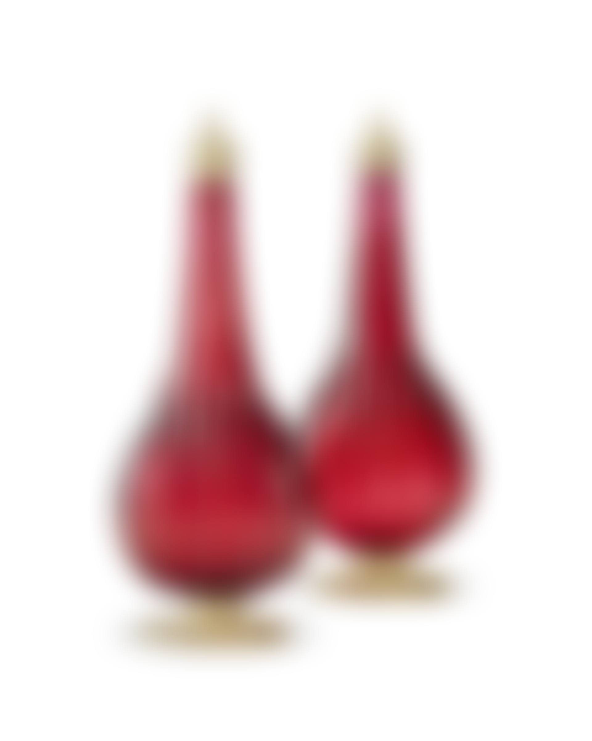 A PAIR OF GERMAN GILT-SILVER-MOUNTED RUBY GLASS BOTTLES OR SCENT FLASKS (preview)