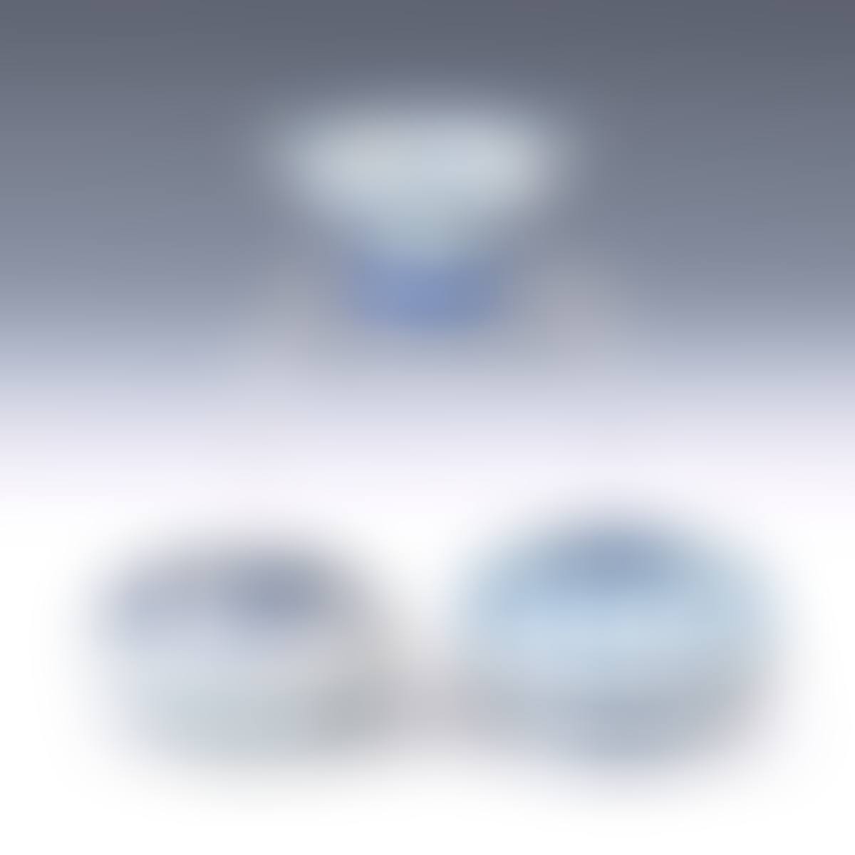 Three Porcelain Blue and White Qing Dynasty Items (preview)