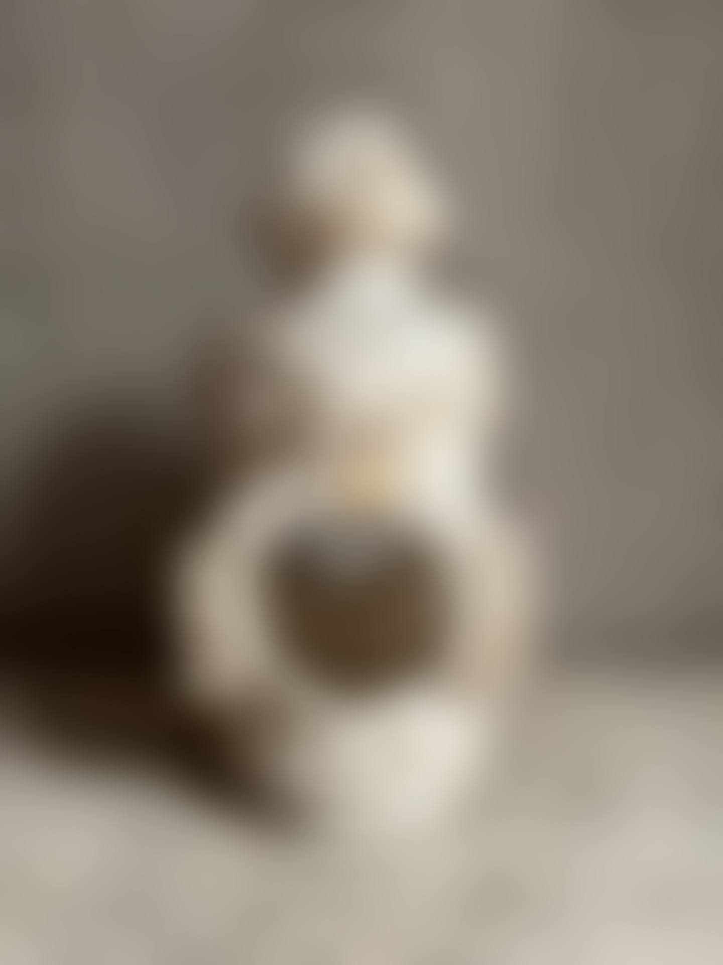 Carved alabaster clock body (preview)
