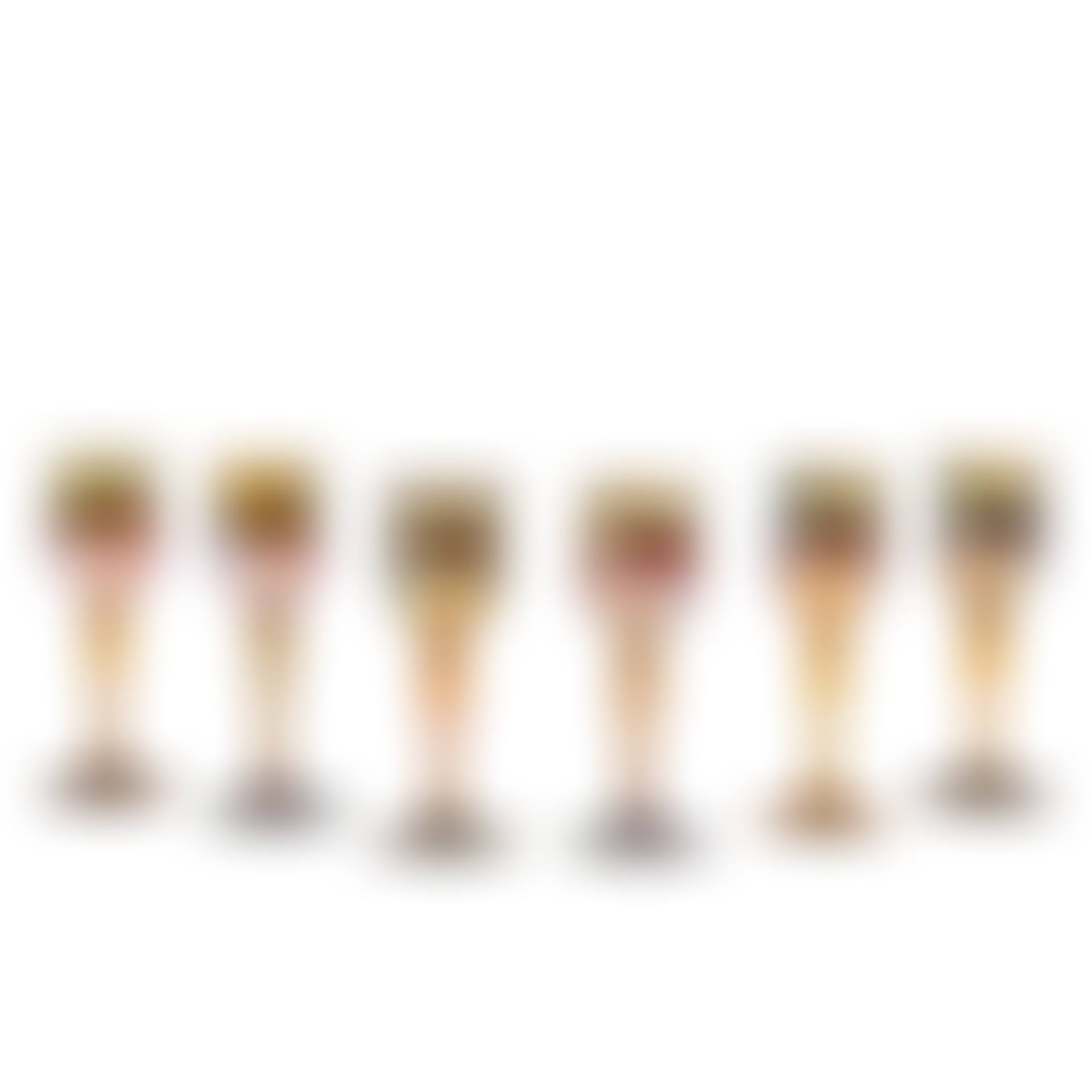 SIX TIFFANY STUDIOS GOLD FAVRILE WINE GLASSES (preview)