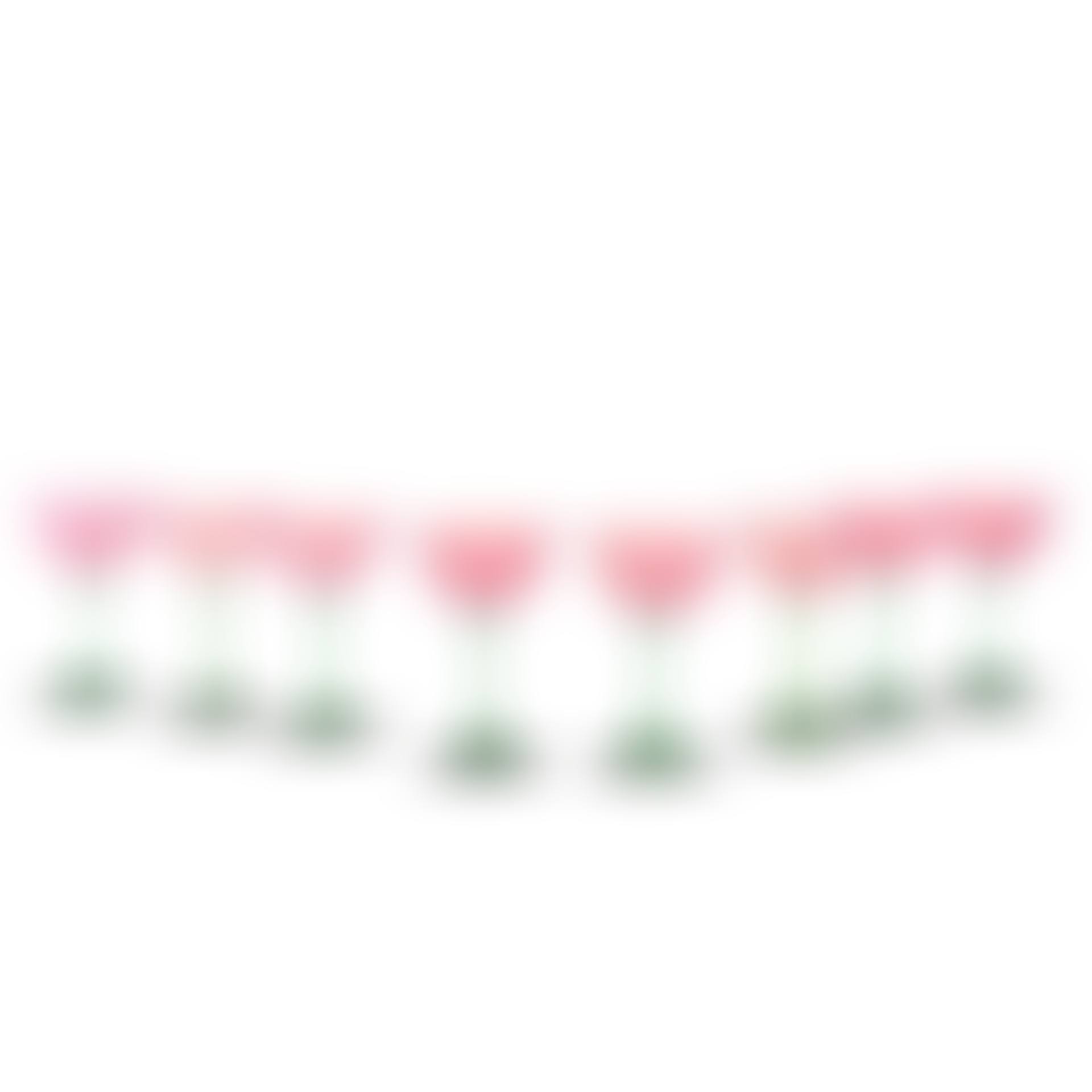 EIGHT STEUBEN ORIENTAL POPPY AND POMONA GREEN GLASS CHAMPAGNE COUPES (preview)