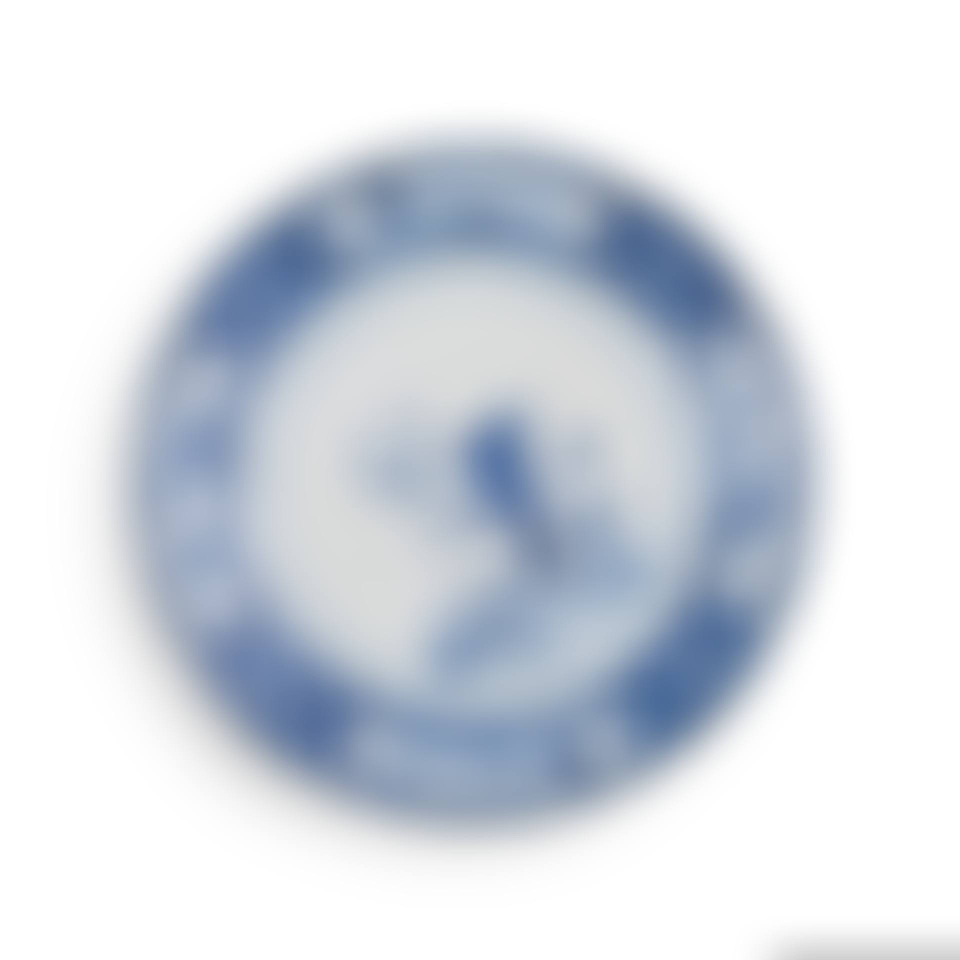 Paire d"assiettes en porcelaine bleu blanc; A pair of blue and white dishes (preview)