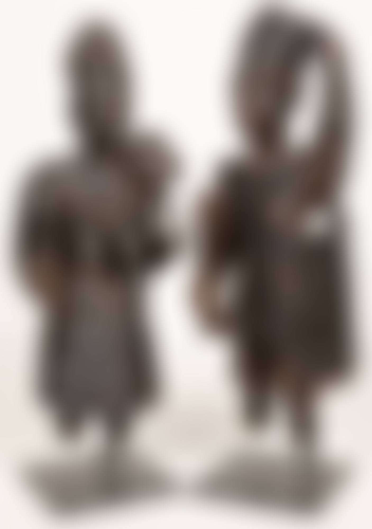 AFRICAN WOOD SHANGO PRIEST AND DIVINER PAIR H 21" MAN AND WOMAN (preview)