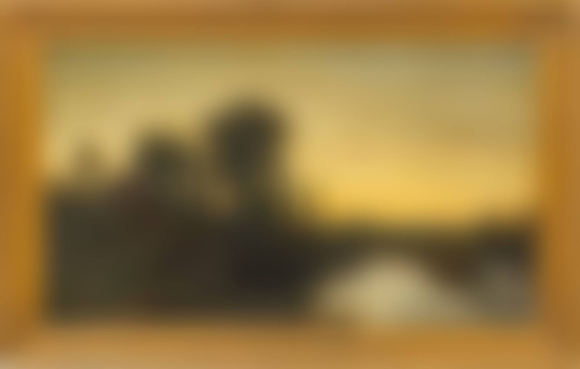 Landscape with old mill, fishermen (preview)