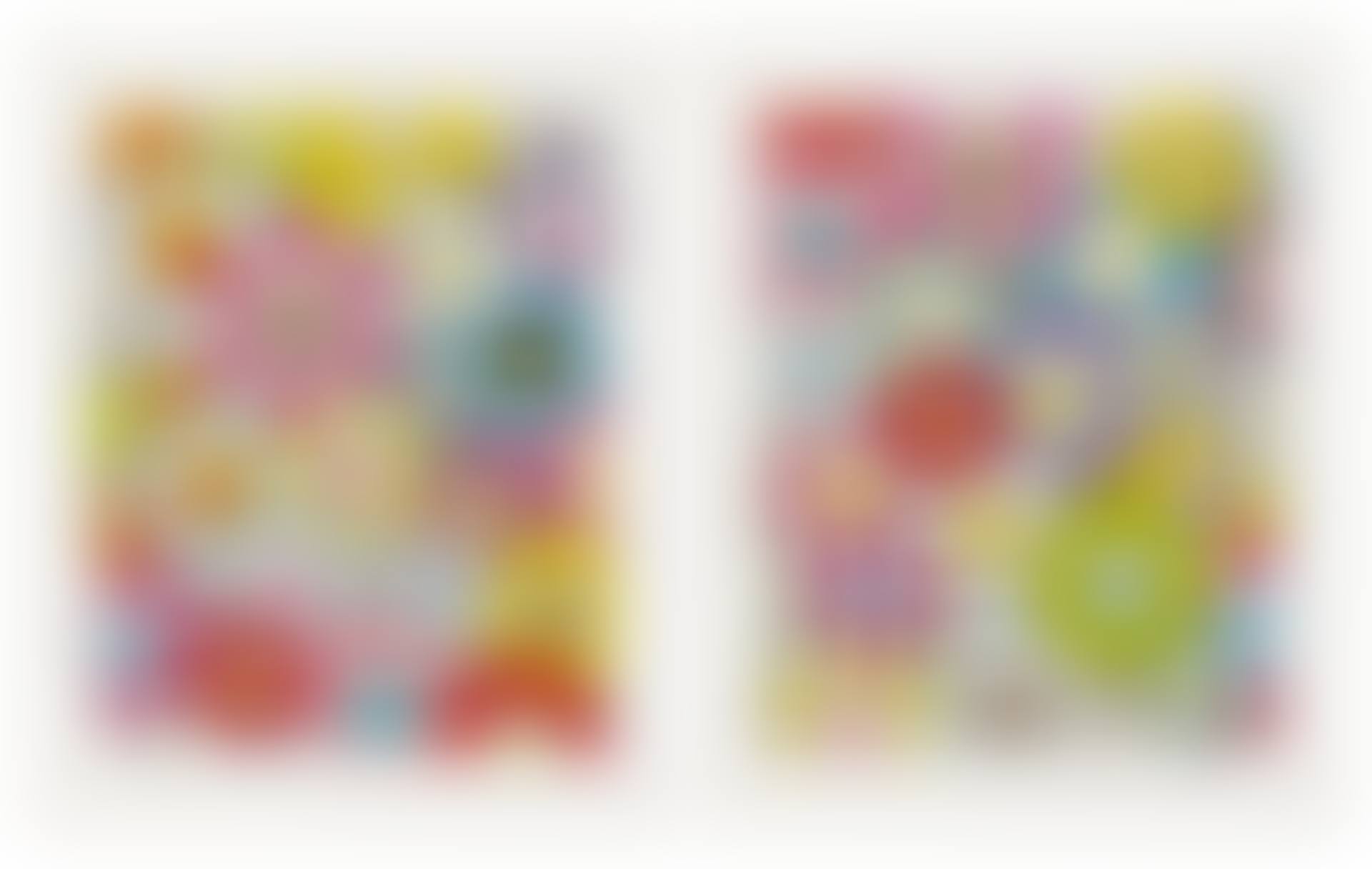 A Little Flower Painting: Pink, Purple, And Many Other Colors; and A Little Flower Painting: Yellow, White, and Purple Flowers (preview)