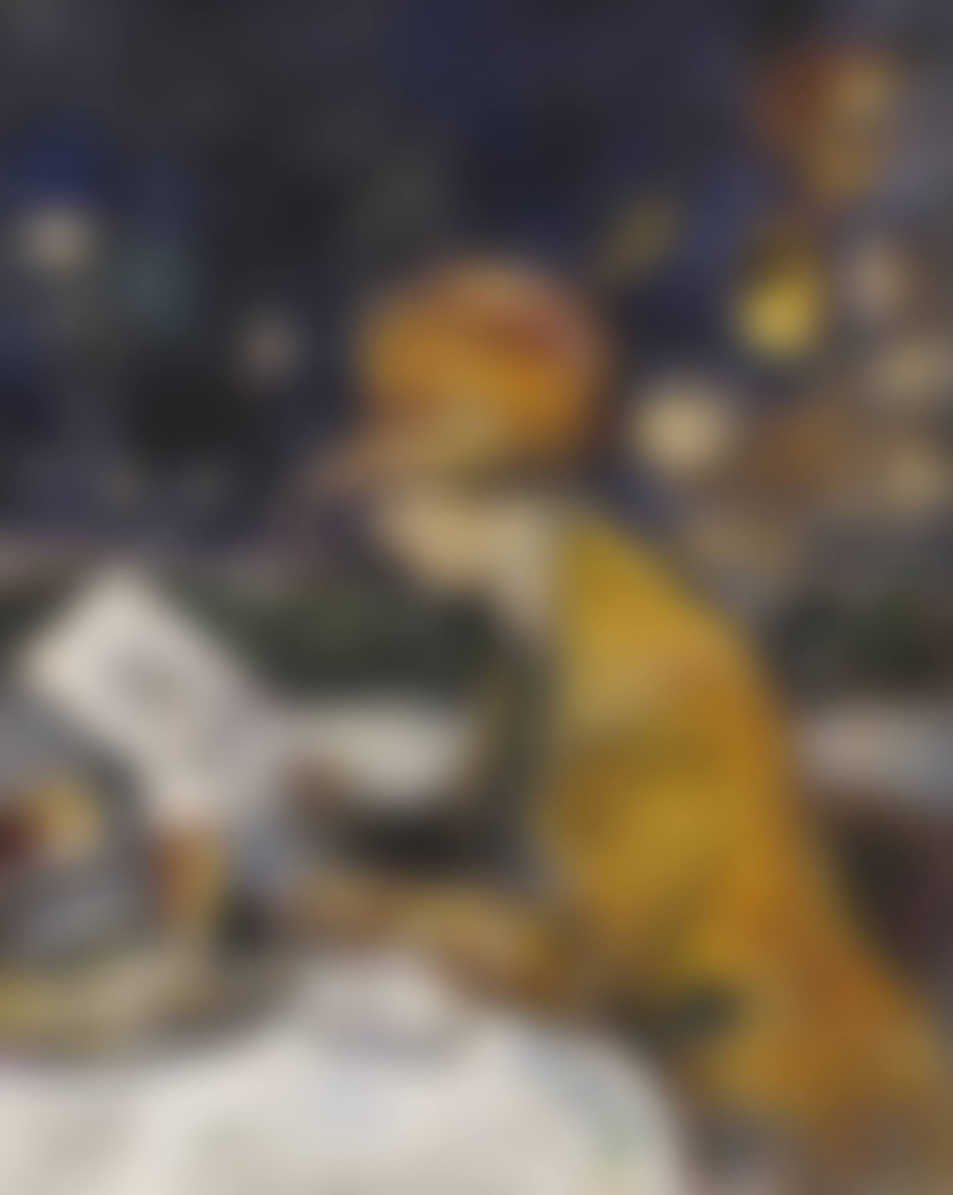 Dame im gelben Kleid im Café (Café Bauer) (preview)