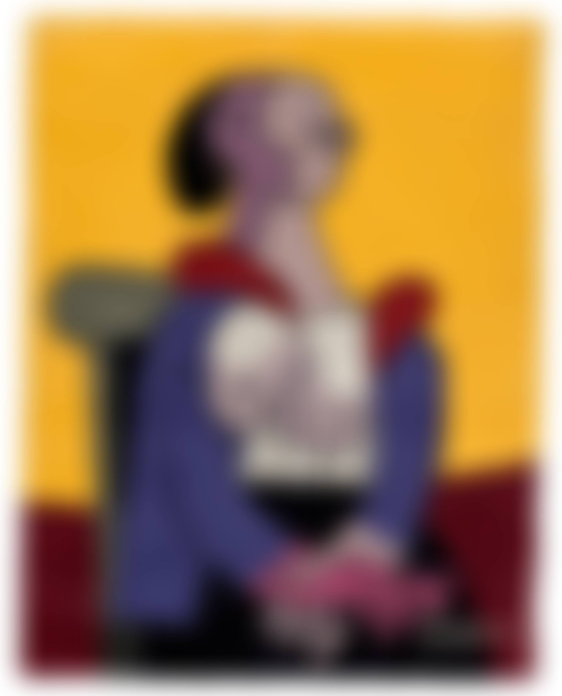 Femme à la chaise sur fond jaune (Woman in a Chair on Yellow Background) (preview)