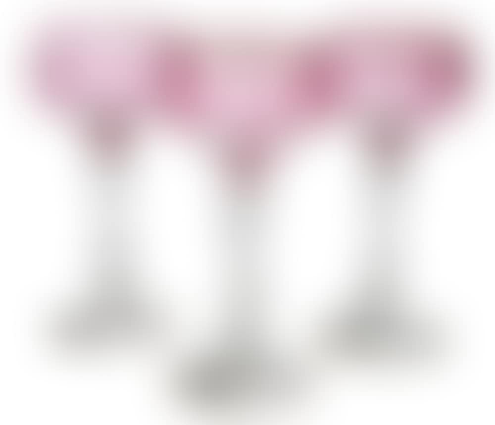 Set of Ten Etched Overlay Glass Wine Goblets (preview)