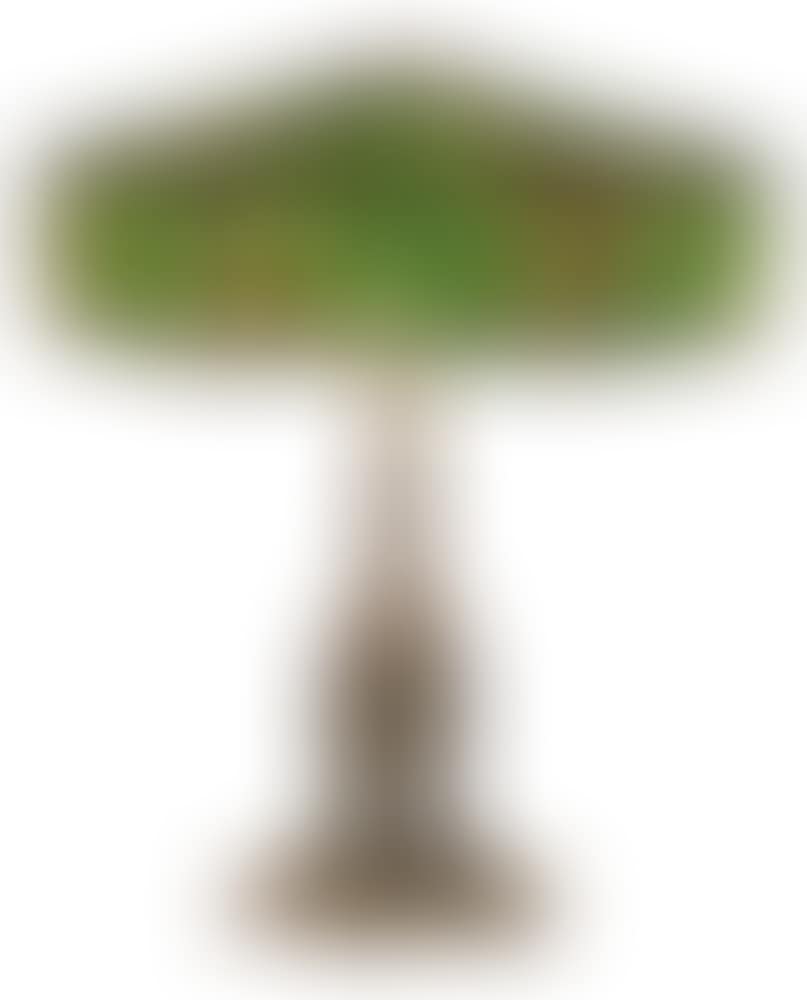 Lily Pad Slag Glass and Bronze Lamp (preview)