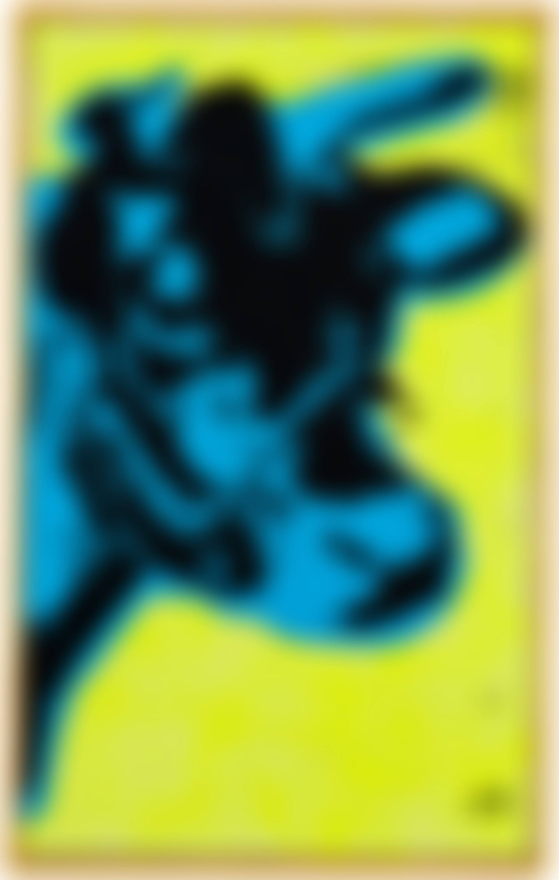 Andy Warhol, "Cow"; blue on yellow) (preview)