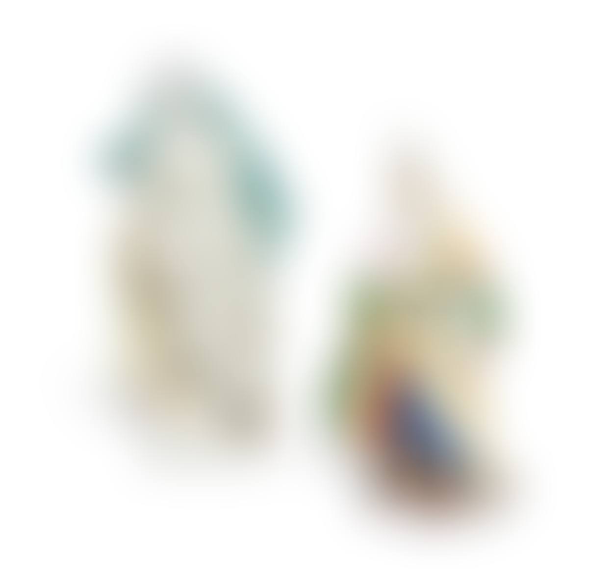 A Bow porcelain model of a classical lady standing by a pillar; a Bow porcelain model of a seated Turkish lady (preview)
