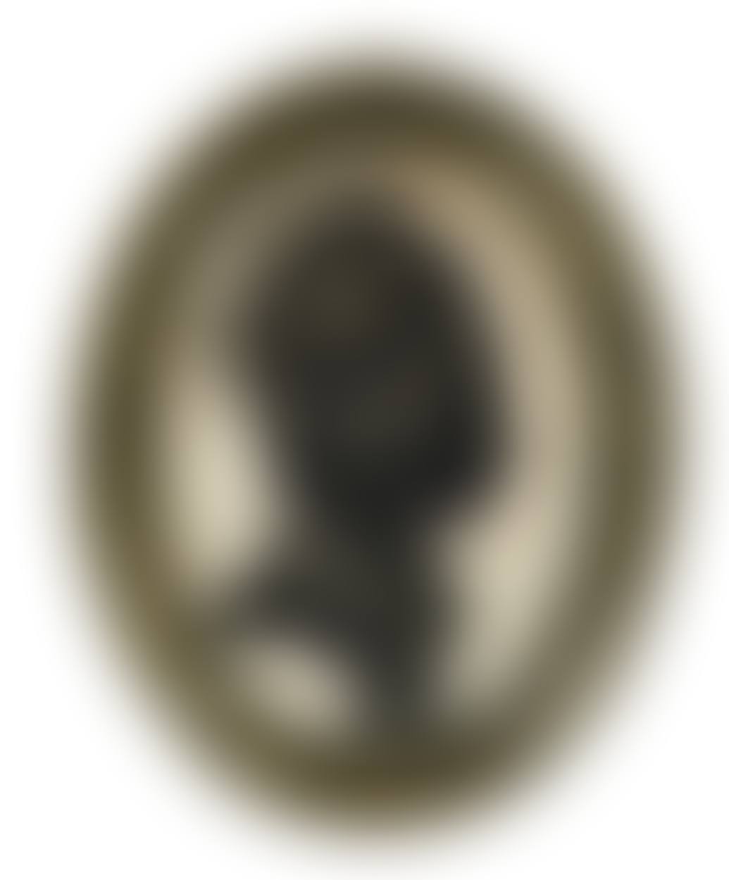 Group of five oval portrait silhouettes (preview)