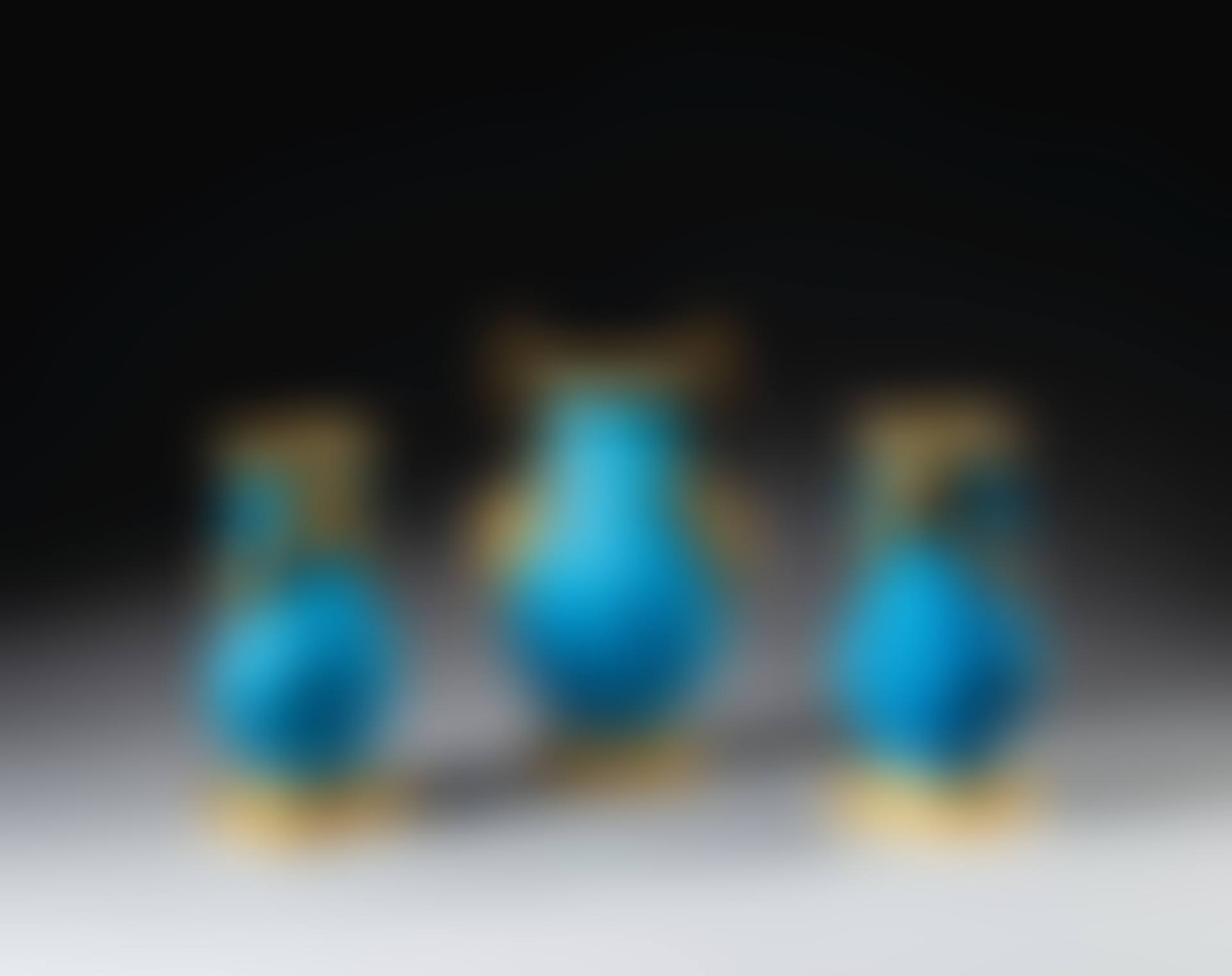 A Louis XV gilt-bronze mounted Sèvres celestial blue porcelain garniture (preview)