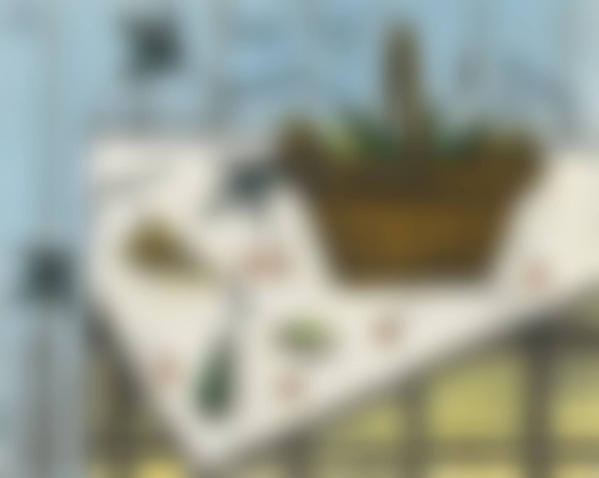 Nature morte au panier fond bleu (preview)