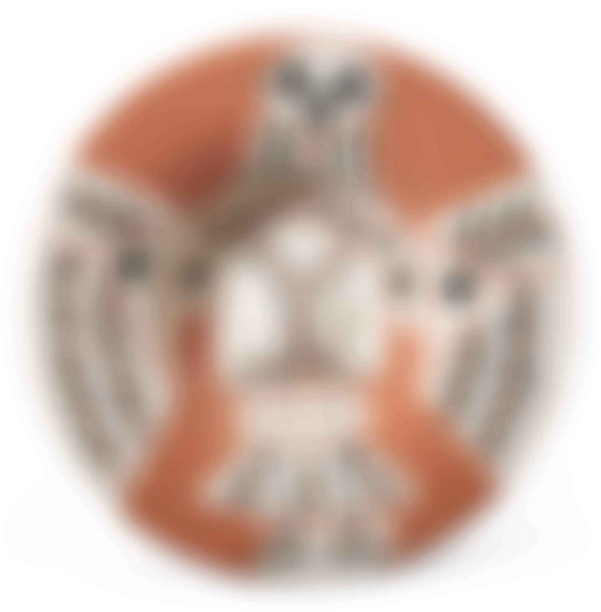 Hibou blanc sur fond rouge (A.R. 395); Hibou blanc sur fond rouge (A.R. 395) (preview)