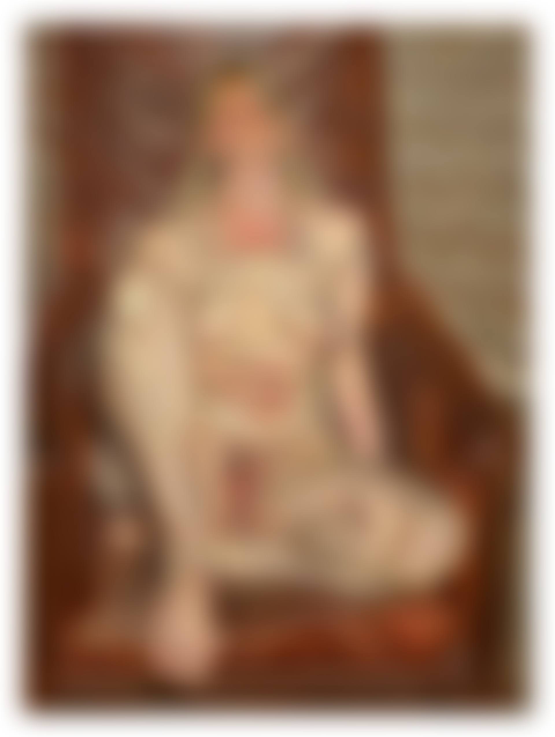 Naked Portrait in a Red Chair (preview)