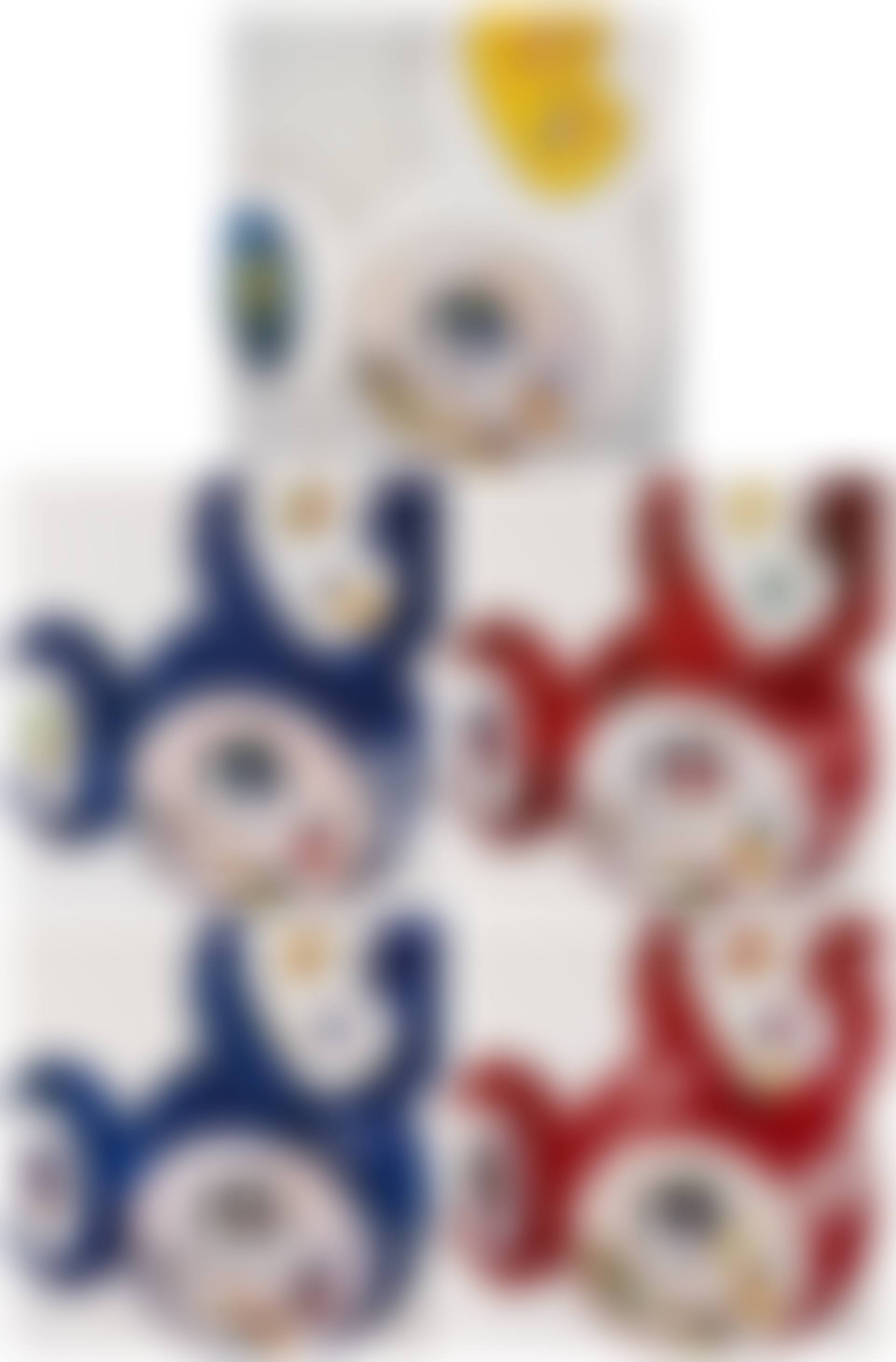 And then x 6 White: The Superflat Method, Blue & Yellow Ears,; And then x 6 Marine Blue: The Superflat Method; And then x 6 Red; And then x 6 Vermilliom:The Superflat Method; And then x 727 Ultramarine: GUNJO (preview)