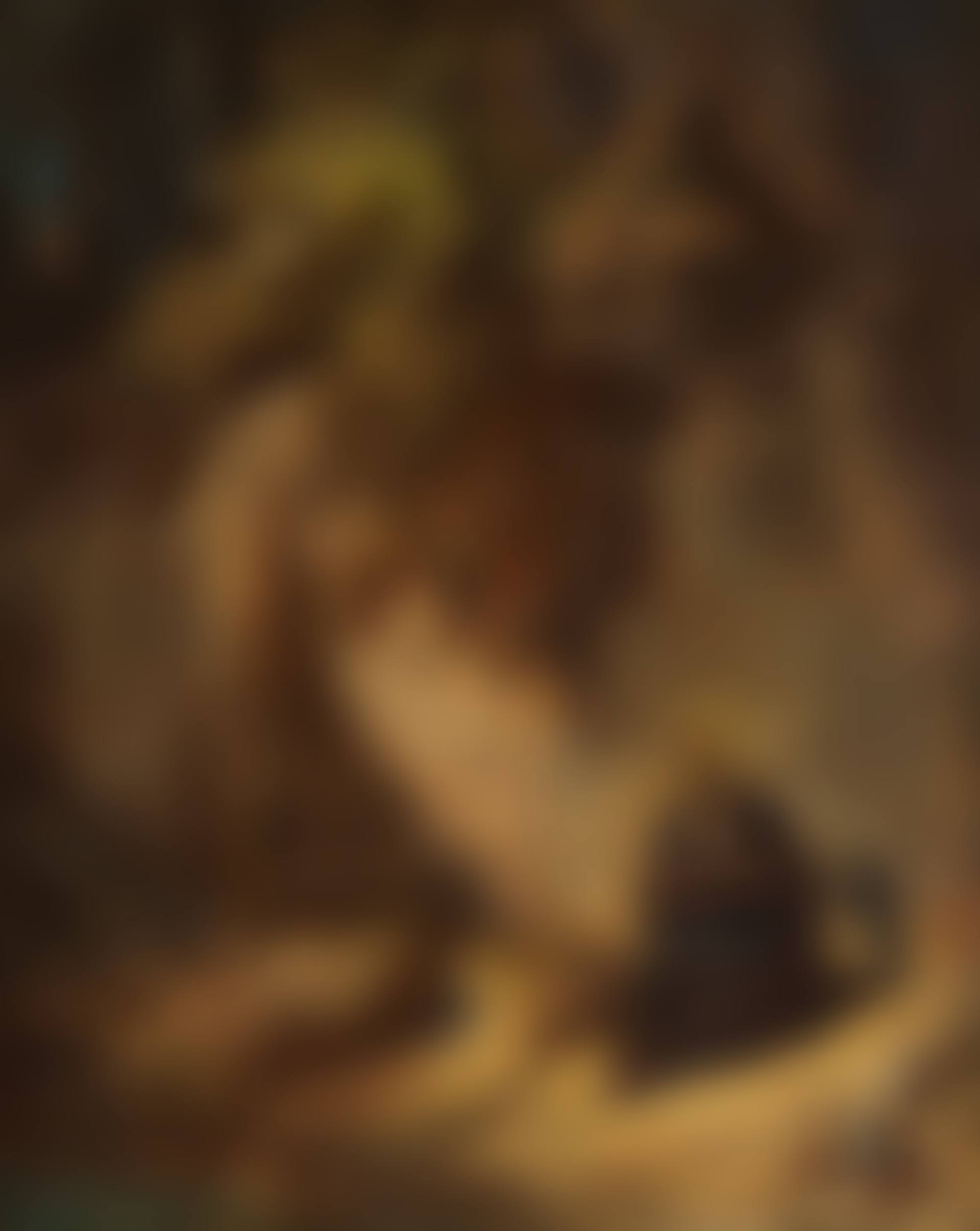 Lesender Einsiedler mit Raben in einer Schlucht (preview)