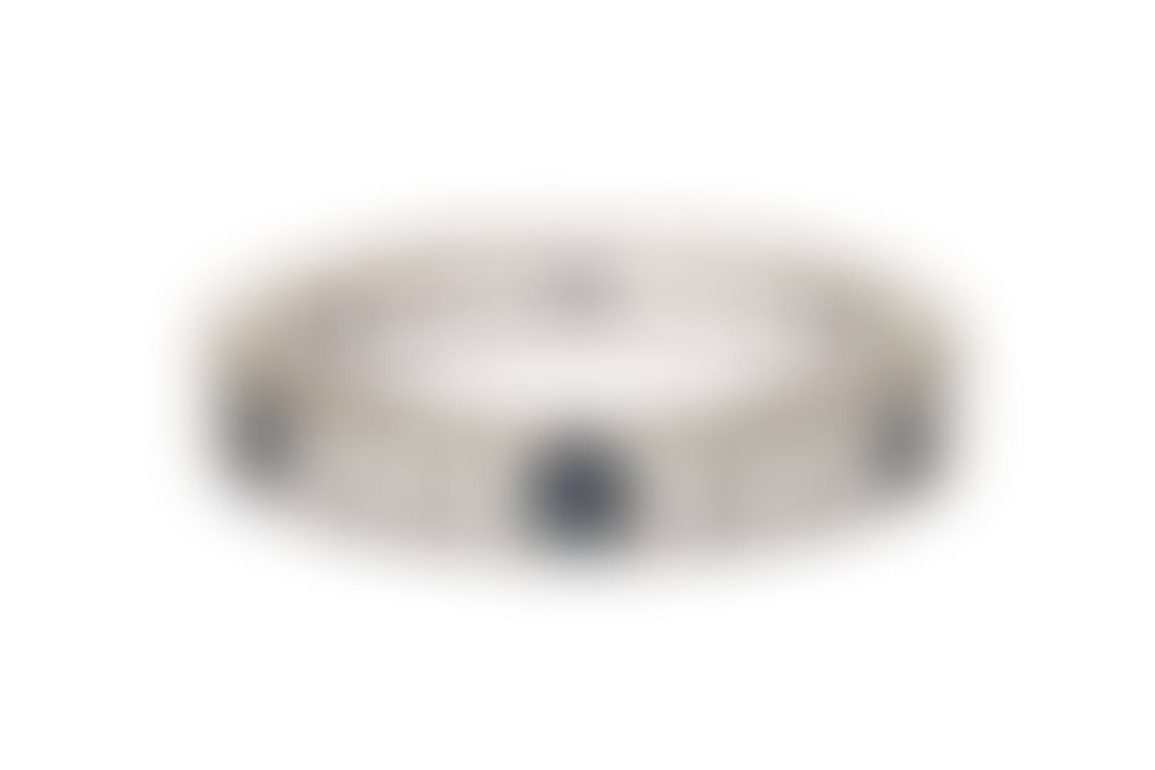 An 18 carat white gold diamond and sapphire eternity band (preview)