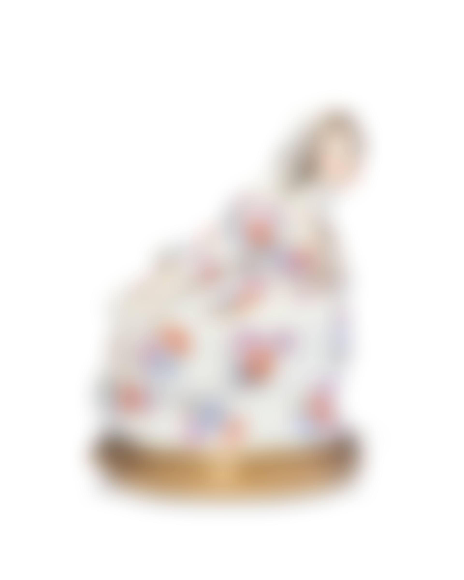 A GOLD-MOUNTED MEISSEN PORCELAIN FIGURAL SNUFF-BOX AND COVER (preview)