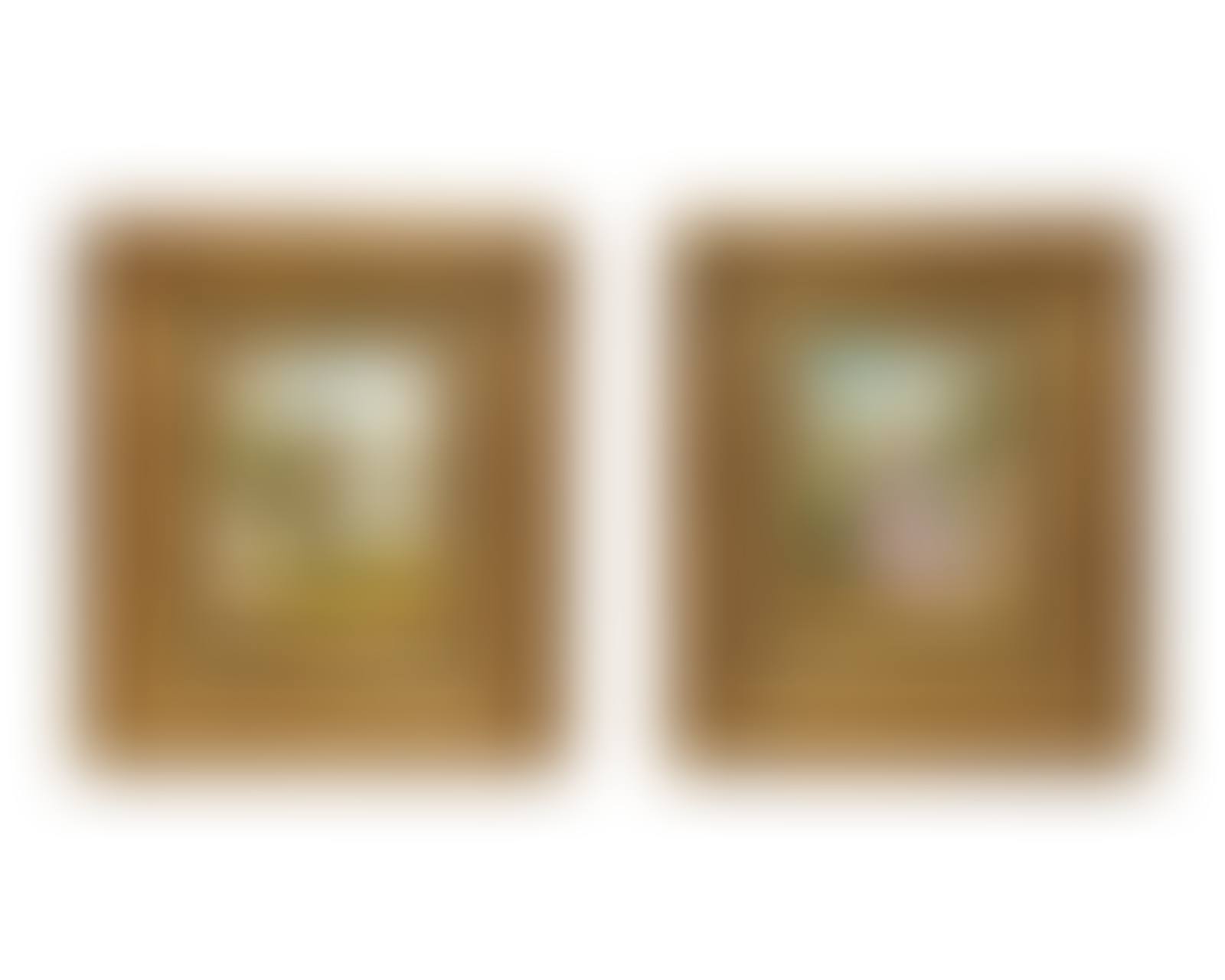 A Pair of Hand-Painted Porcelain Plaques Depicting a Medieval Queen and Knight (preview)