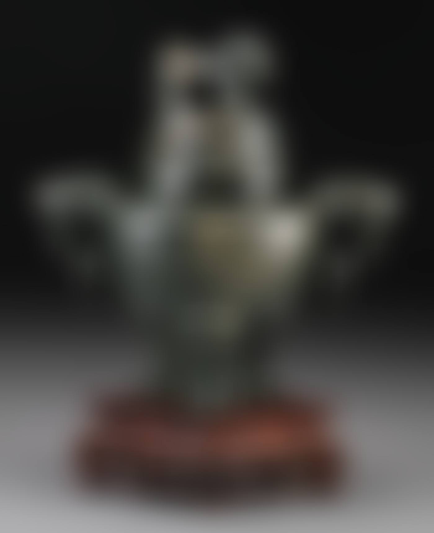 A FINE CHINESE CARVED SPINACH JADE TRIPOD CENSER (preview)