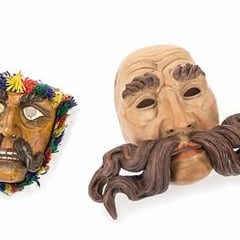 2 Tiroler Fastnachtsmasken, 20. Jhdt.