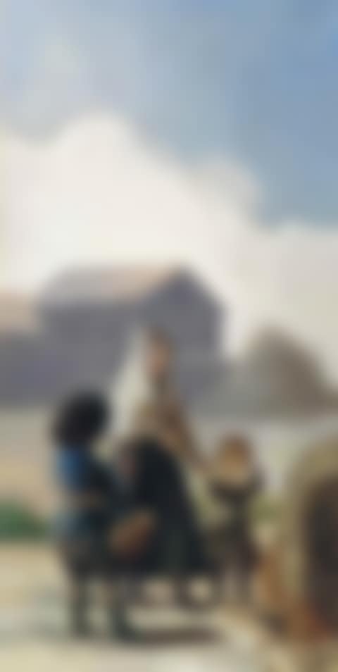 A Woman and two Boys by a fountain - a sketch (preview)