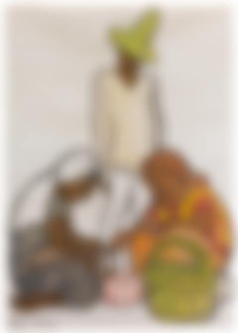 MUJERES SENTADAS Y HOMBRE CON SOMBRERO (preview)