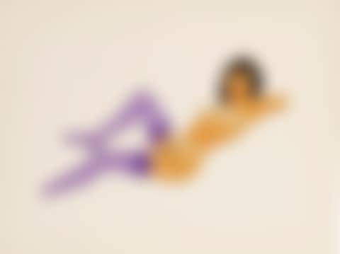 STUDY FOR RECLINING STOCKINGED NUDE (preview)