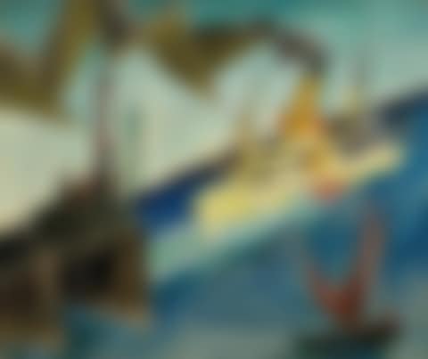 RADDAMPFER AM LANDUNGSSTEG (SIDE-WHEEL STEAMER AT THE LANDING) (preview)