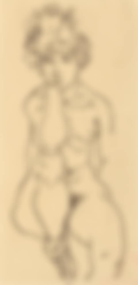 SITZENDER AKT VON VORN (SEATED NUDE, FRONT VIEW) (preview)