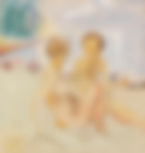 Frau und Kind am Strand (preview)