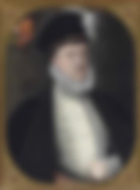Portrait of Charles Howard, 1st Earl of Nottingham, 2nd Baron Howard of Effingham (1536–1624), half-length, with his coat of arms (preview)