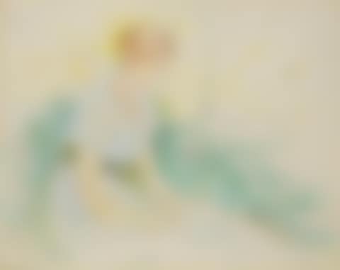 Jeune fille assise dans la prairie (preview)