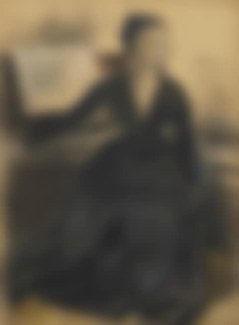 Madame Camus devant son piano (preview)