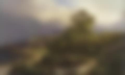 Figures resting in a mountain landscape (preview)