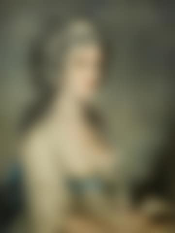 Portrait of a lady, traditionally identified as Frances Jane Gore, half-length, in a white dress and blue sash (preview)