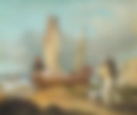 Fishermen with their boat (preview)